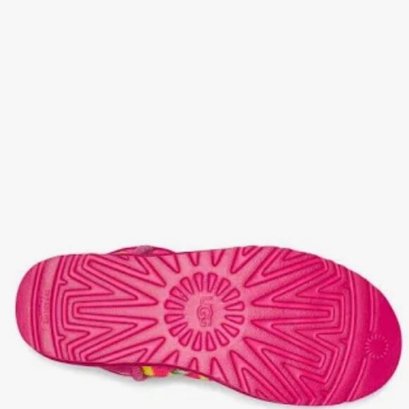 Ugg Womens Shoes Ugg Women’s Classic Mini Tiger Flower Boots Pink/Yellow size 7 - Picture 2 of 14